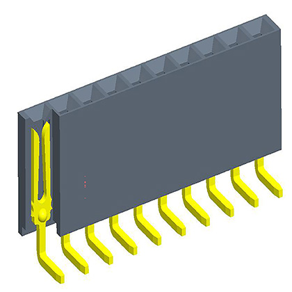 2.00mmFemale Header  single Row  90° Y-type